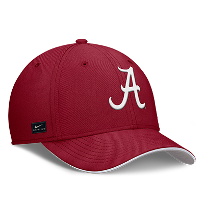 ALABAMA SCRIPT A NIKE COACHES DRI-FIT RISE STRUCTURED SWOOSHFLEX CAP -  2