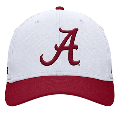 ALABAMA SCRIPT A TWO-TONE NIKE DRI-FIT RISE STRUCTURED AEROBILL SWOOSHFLEX CAP -  1