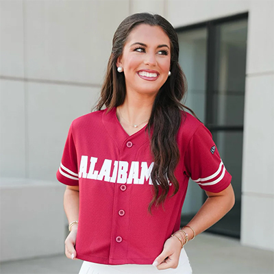 ALABAMA CROPPED BASEBALL JERSEY