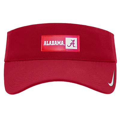 Alabama Block Script A Nike Ace Primetime Visor Cap