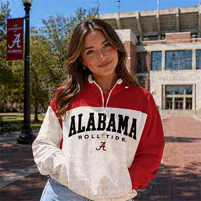 Alabama Huddle 1/4 Zip Sweatshirt - main view