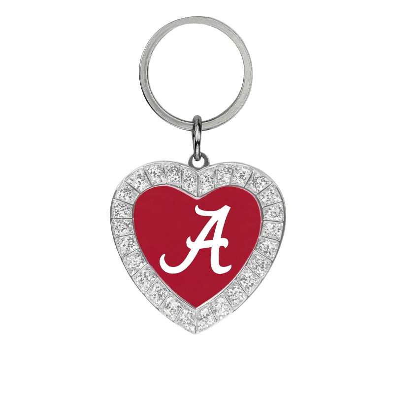 Script A Rhinestone Heart Keychain (SKU 14129780104) Script A Rhinestone Heart Keychain (SKU 14129780104)