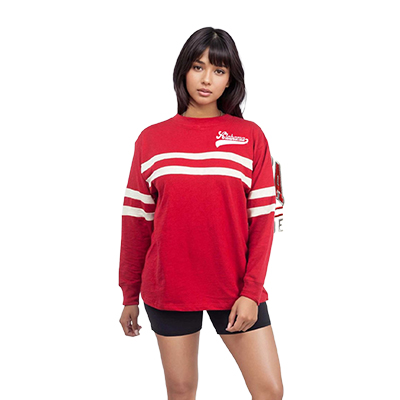 ALABAMA VARSITY LONG SLEEVE TEE WITH STRIKEOUT EMBROIDERY -  1