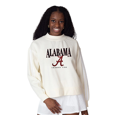 Alabama Varsity Mock Neck Pullover With Semester Applique