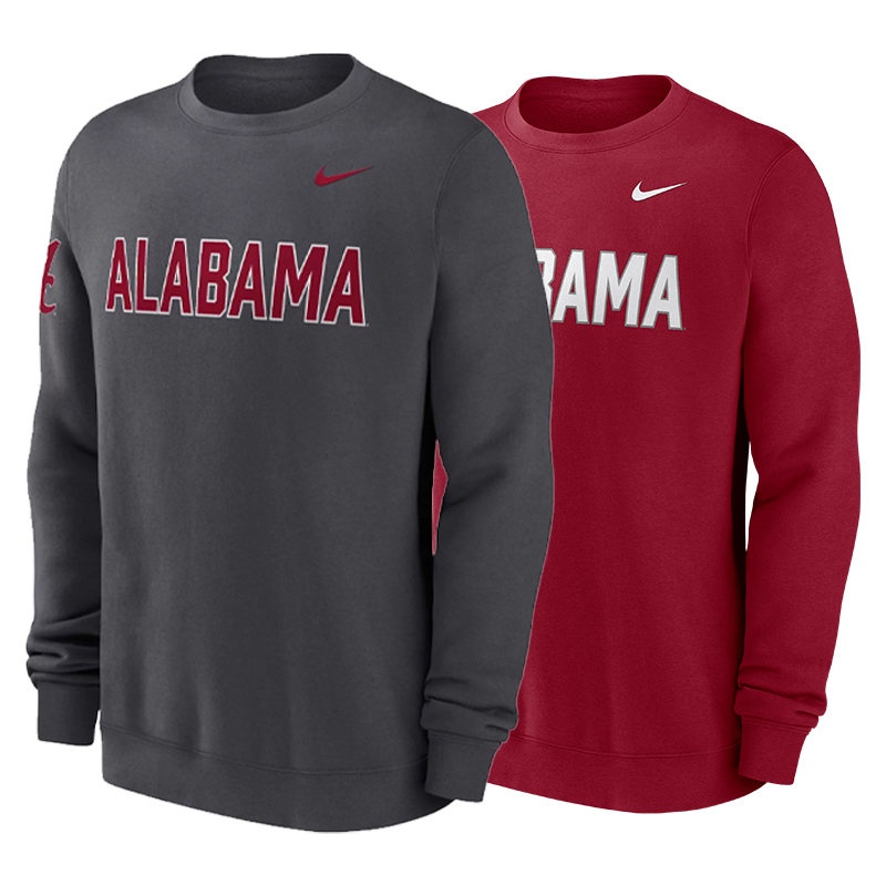 Alabama Men's Nike Fleece Club Crew (SKU 14132308158) Alabama Men's Nike Fleece Club Crew (SKU 14132308158)