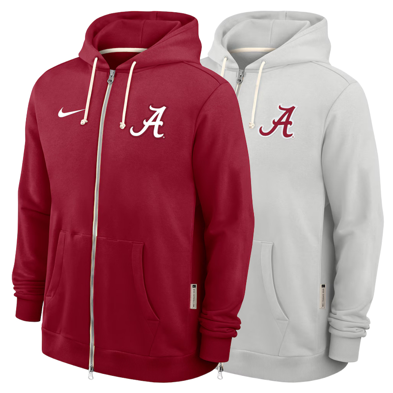 Alabama Crimson Tide Men's Nike Full Zip Hoodie