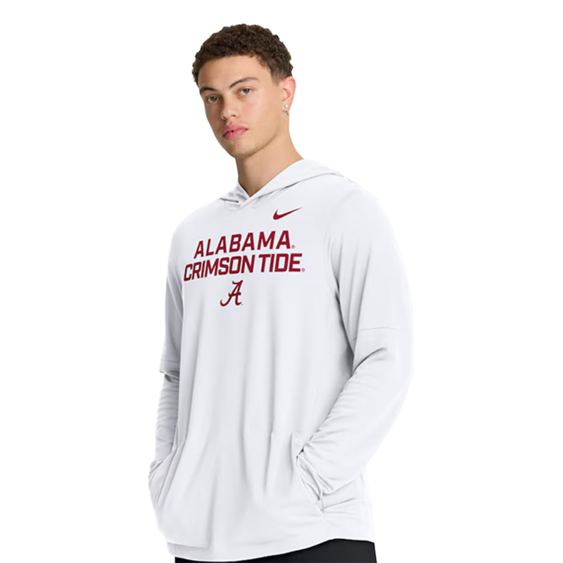 Alabama Men's Nike Dri-Fit Lwt Hoodie Long Sleeve Top University