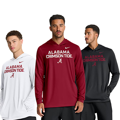        Alabama Men's Nike Dri-Fit Lwt Hoodie Long Sleeve Top