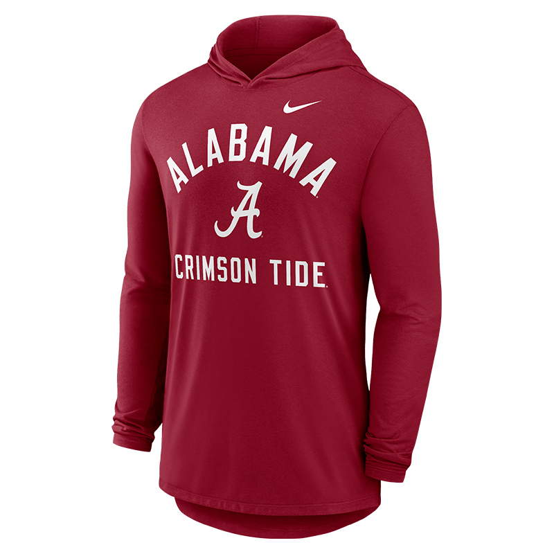 Alabama Men's Nike Long Sleeve Hooded Classic Arch T-Shirt (SKU 14133039158) Alabama Men's Nike Long Sleeve Hooded Classic Arch T-Shirt (SKU 14133039158)