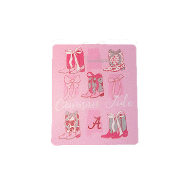 Alabama Boots & Bows Sticker - main view