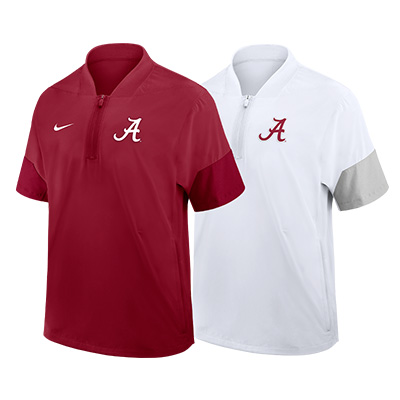 Alabama Nike Lightweight Coaches Jacket Short Sleeve