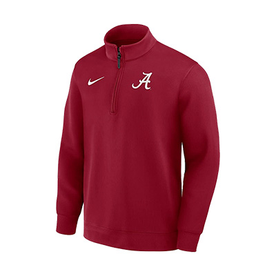 ALABAMA NIKE DRI-FIT COACHES HALF-ZIP TOP -  1