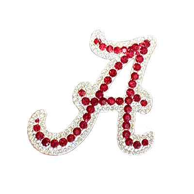Alabama Crystal Script A Pin