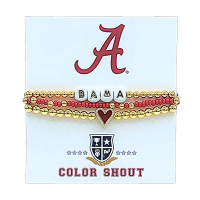 Alabama Love Stack Bracelet