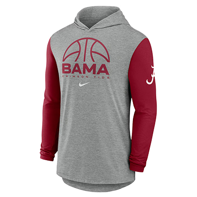 Alabama Nike Colorblocked Basketball Long Sleeve Hoodie