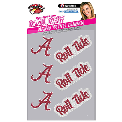 Alabama Fandazzlerz Peel And Stick Tattoos 6Pk - main view