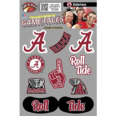 Alabama Combo Sheet Waterless Peel And Stick Tattoos - main view