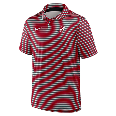 ALABAMA NIKE DRI FIT TOUR STRIPE POLO -  1
