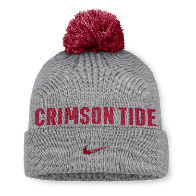 Alabama Nike Peak Campus Standard Cuff Pom Beanie