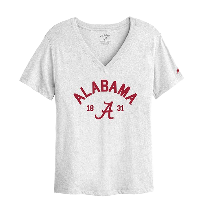 Alabama Script A Boyfriend V-Neck T-Shirt (SKU 14140747102) Alabama Script A Boyfriend V-Neck T-Shirt - main view