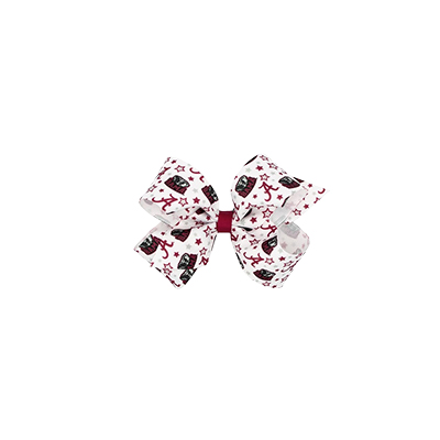 Alabama Mini Star Print Grosgrain Bow
