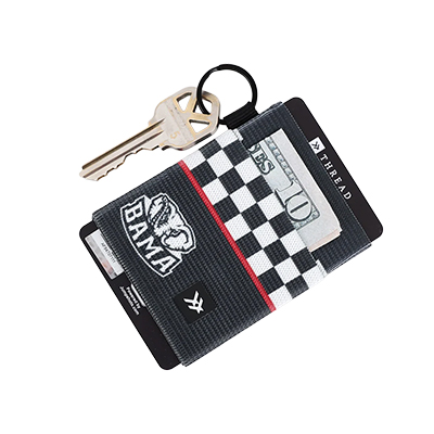 ALABAMA BLACK CHECKER VERTICAL WALLET