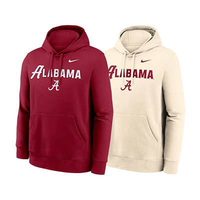 Alabama Nike Club Fleece Tackle Twill Hoodie - main view