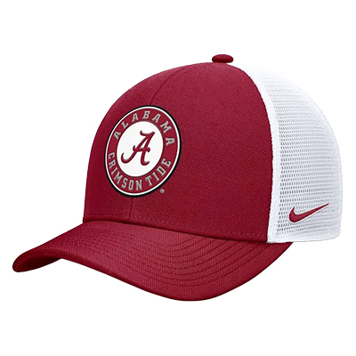 Alabama Circle Logo Nike Club Unstructured Mesh Trucker Cap - main view