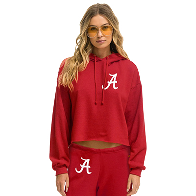 Alabama Script A Cropped Pullover Hoodie