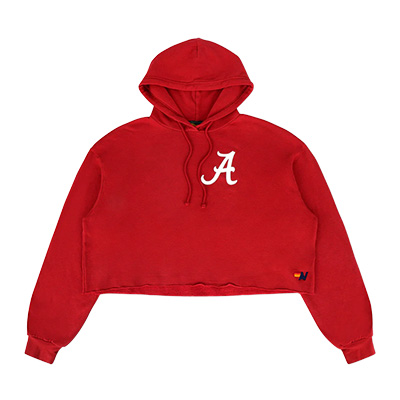 ALABAMA SCRIPT A CROPPED PULLOVER HOODIE -  2