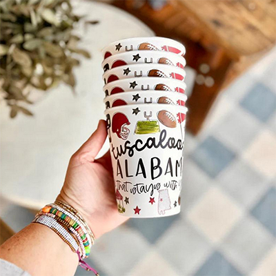 Tuscaloosa Multi Sport Reusable Cups Set Of 6 - main view