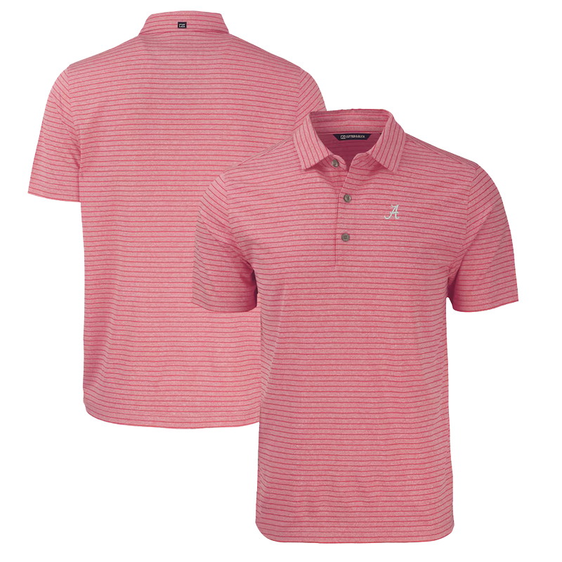 Alabama Script A Forge Heather Stripe Polo (SKU 14184383324) Alabama Script A Forge Heather Stripe Polo (SKU 14184383324)