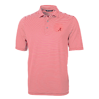 Alabama Script A Virtue Pique Stripe Polo