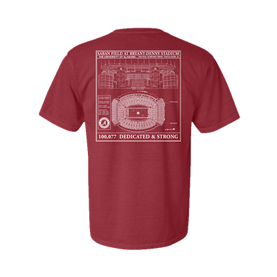 ALABAMA STADIUM BLUEPRINT COMFORT COLOR T-SHIRT (14185861102) ALABAMA STADIUM BLUEPRINT COMFORT COLOR T-SHIRT