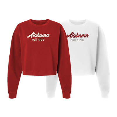 Alabama Roll Tide Crop Crew Sweatshirt - main view