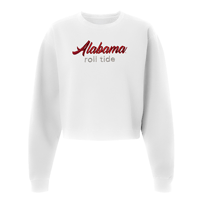 ALABAMA ROLL TIDE CROP CREW SWEATSHIRT -  2