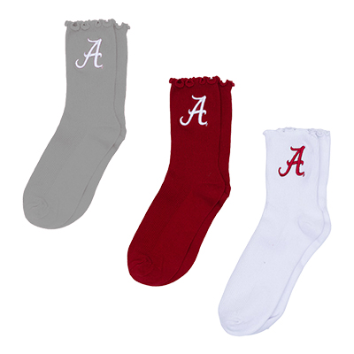 Alabama Script A Lettuce Hem Sock - main view