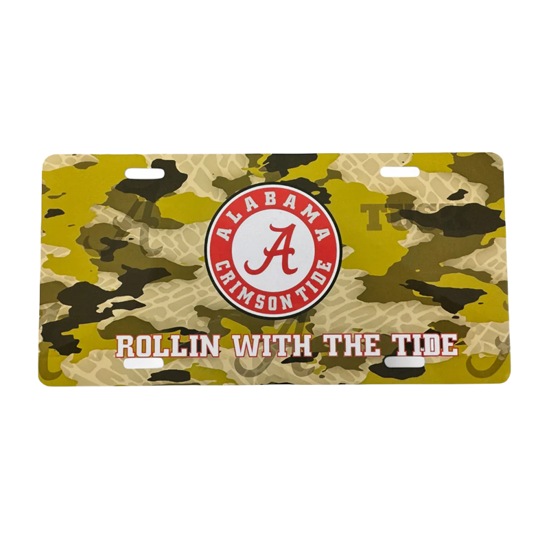 Alabama Rolling With The Tide Tusk Camo License Plate (SKU 1419053739) Alabama Rolling With The Tide Tusk Camo License Plate (SKU 1419053739)
