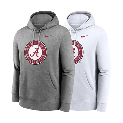 Alabama Mens Nike Club Fleece Circle Logo Hoodie - main view