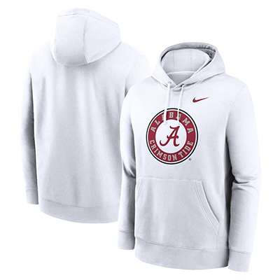 ALABAMA MENS NIKE CLUB FLEECE CIRCLE LOGO HOODIE -  1