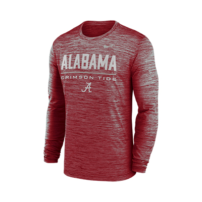ALABAMA NIKE LONG SLEEVE DRI FIT VELCRO CREW -  1