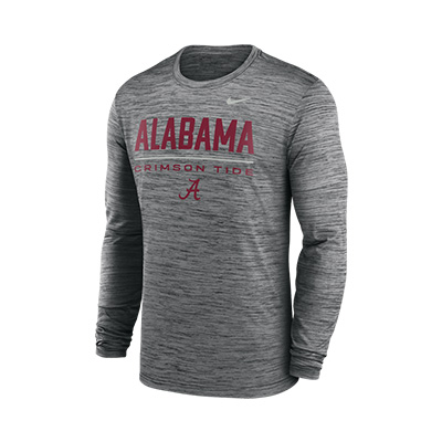 ALABAMA NIKE LONG SLEEVE DRI FIT VELCRO CREW -  2