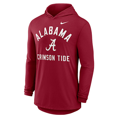 ALABAMA  CRIMSON TIDE NIKE ARCH LONG SLEEVE  T-SHIRT HOODY -  1