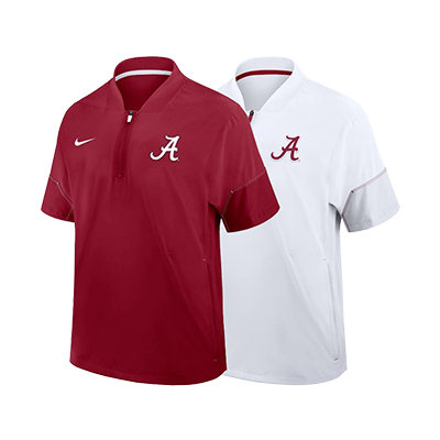 Alabama Nike Script A Lightweight Coach Short Sleeve Jacket - main view