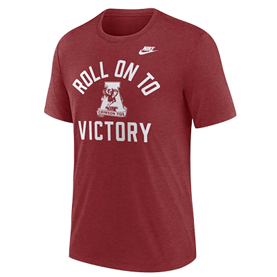 Alabama Nike Roll On To Victory Triblend Blocked Out T-Shirt - main view