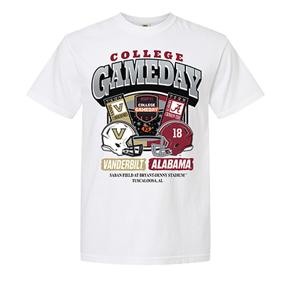 College Gameday Matchup Ticket T-Shirt Alabama Vs. Vandy