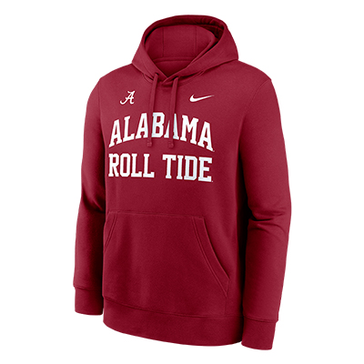 Alabama Nike Roll Tide Club Fleece Arched Hoodie - main view