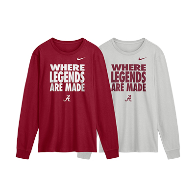 Alabama Nike Long Sleeve Dri Fit Crew T-Shirt - main view