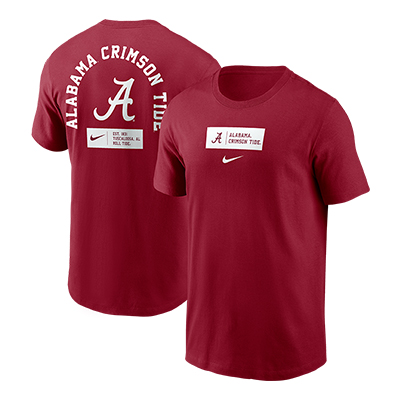 Alabama Nike Cotton Seasonal Front Back T-Shirt - main view