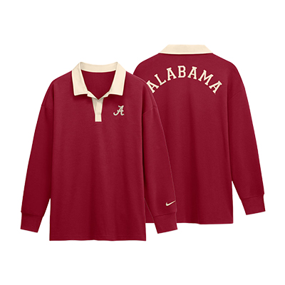 Alabama Nike Essential Oversized Long Sleeve Polo - main view
